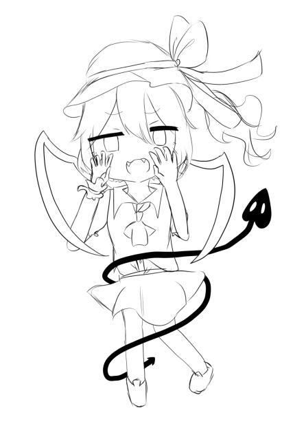 フランちゃんの，線画ぁ〜