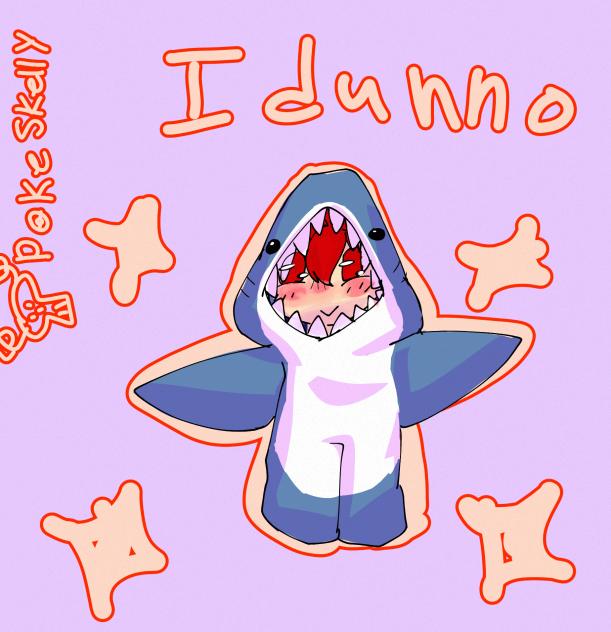 Scarlett in a shark onesie
