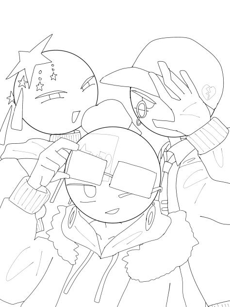 カンヒュ塗り絵
