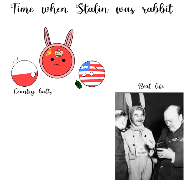 Rabbit Stalin country balls