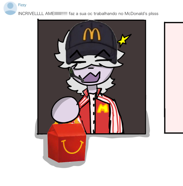 Minha oc trabalhando no McDonald’s (kkk)