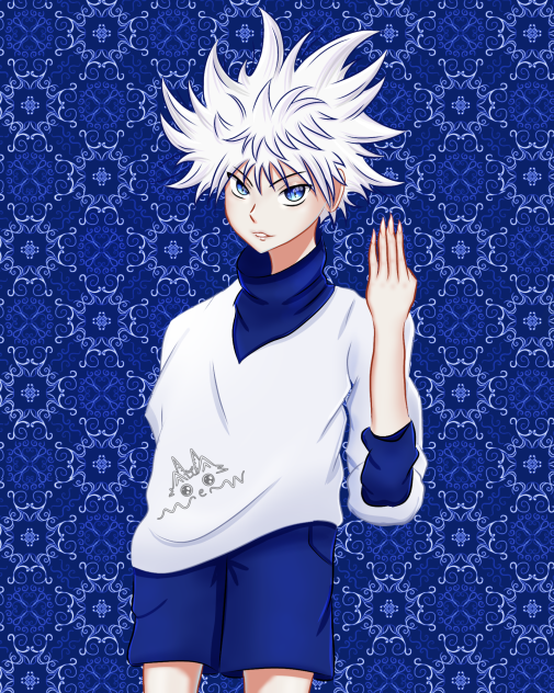 Killua White Hair anime Boy