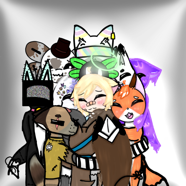 For Potato.. all my ocs group hug!