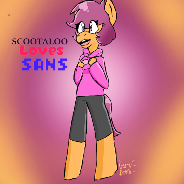 Speedpaint - for Scootaloo Loves Sans