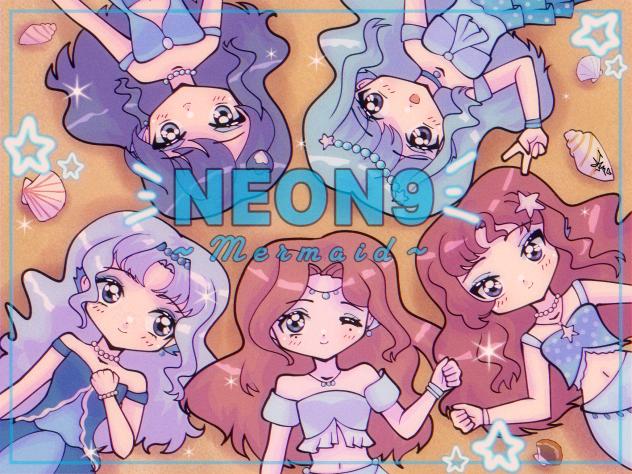 🌊🐚NEON9 mermaid DTIYS🐚🌊