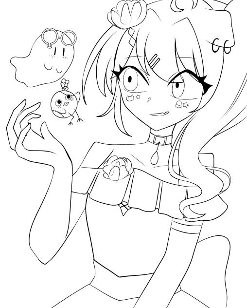 親友のラフに線画を👻