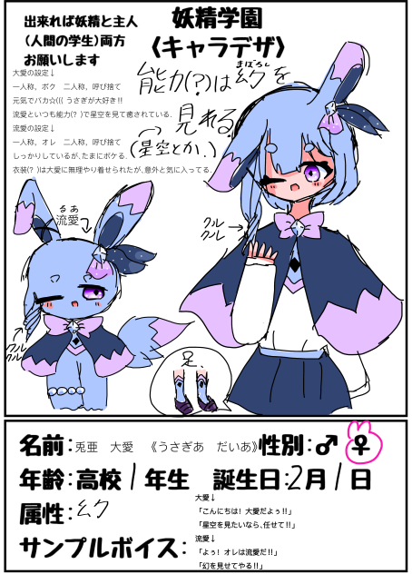 妖精学園キャラ募集！