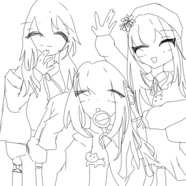 探偵ごっこ　線画