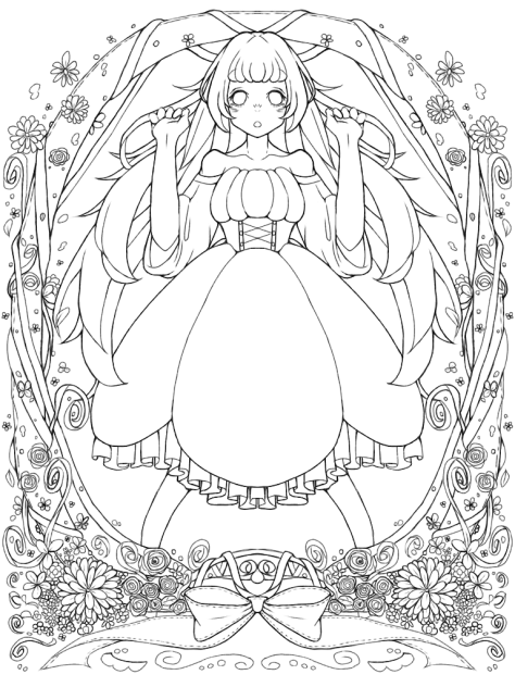 女の子 線画