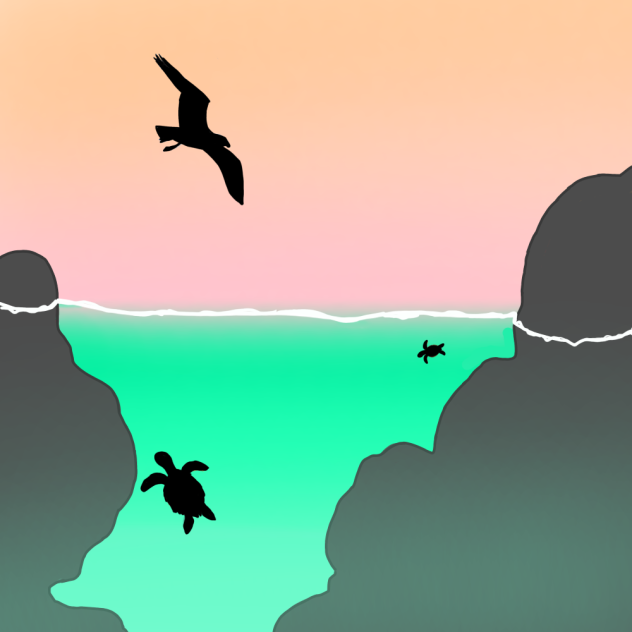 Aqua sunset - ibisPaint