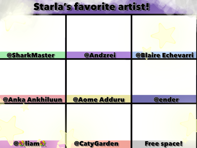 Fav artists!!🌈🎨