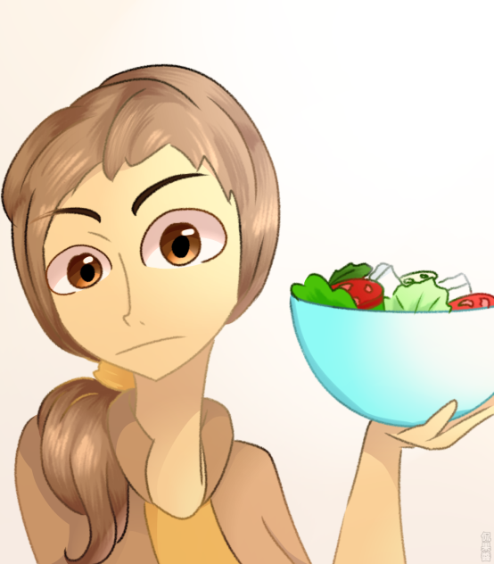 Go to eat salad - ibisPaint