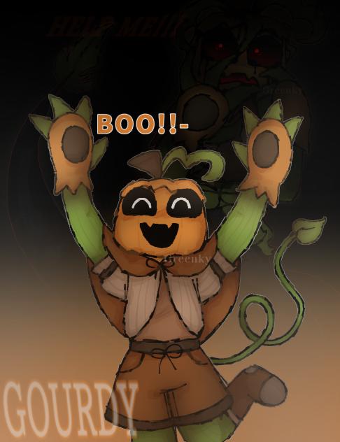 Peek-a-BOO with Gourdy!