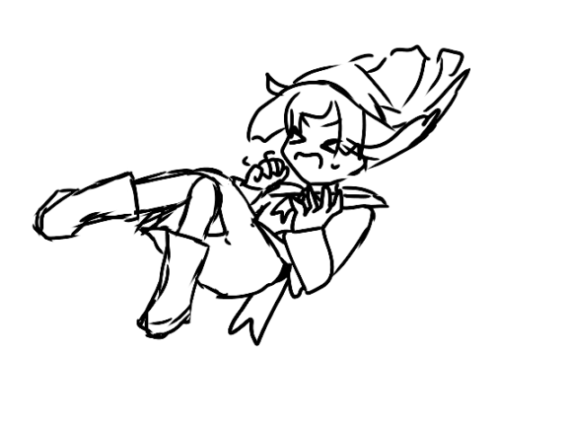 落下するウィッチ