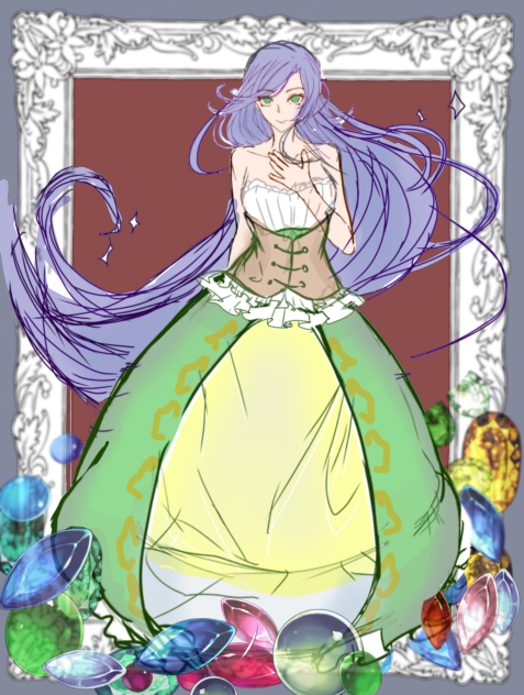宝石の彼女  ラフ 【立ち絵バージョン】2