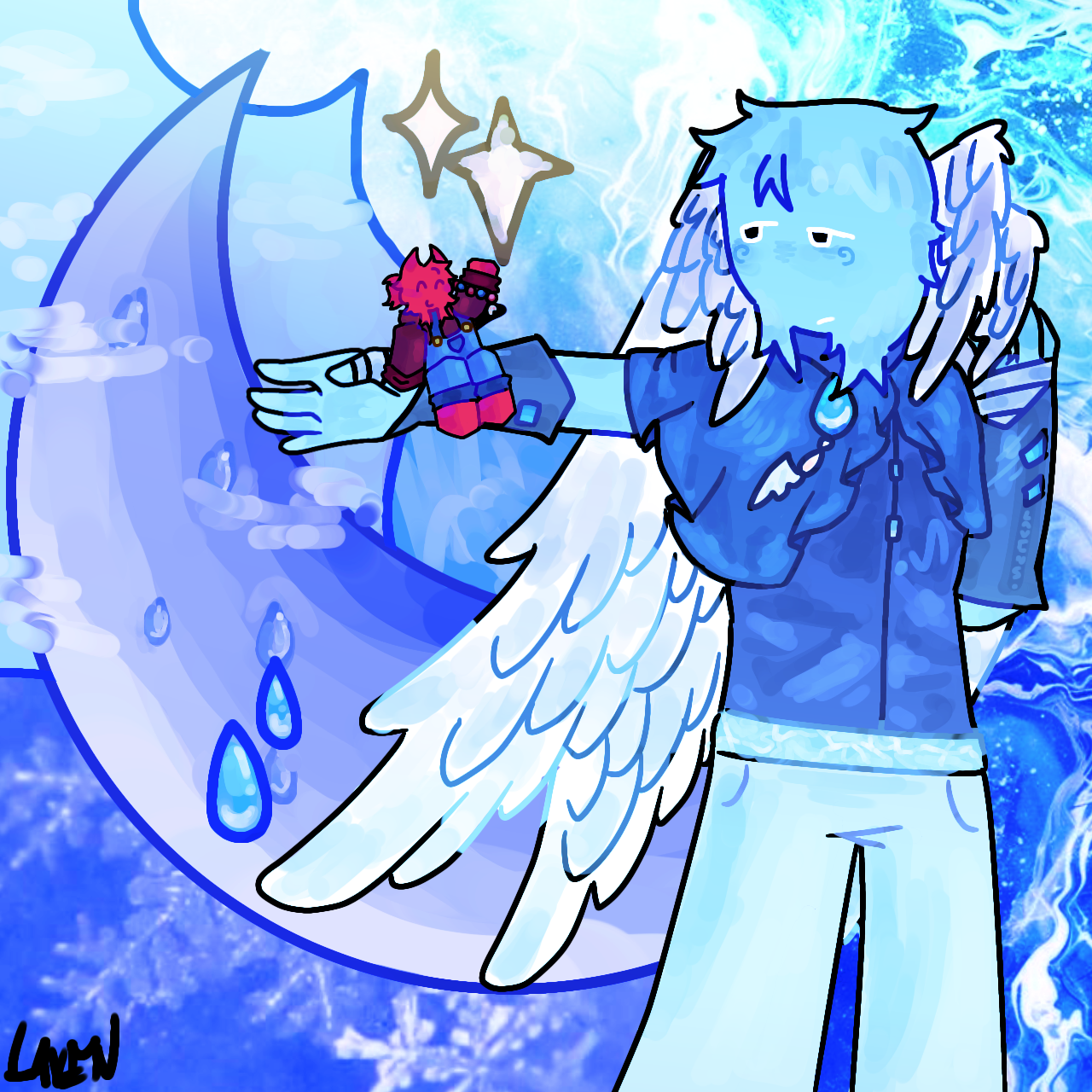 Blue 💧🌙 - ibisPaint