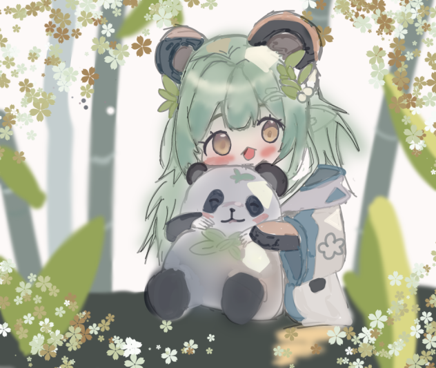 Cute panda girl