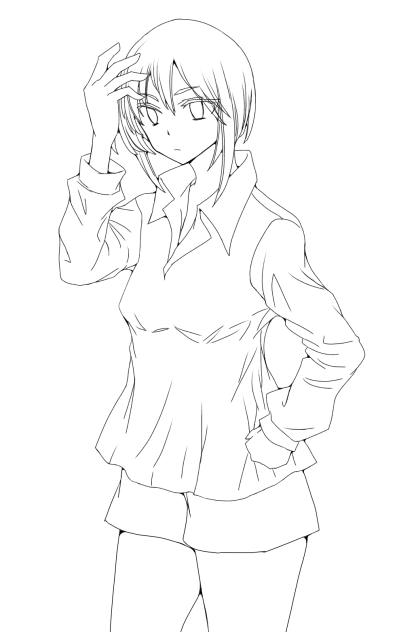 頭を抑える女の子