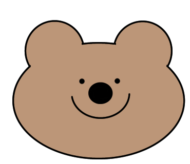 ゆるいクマのキャラクターを描きました