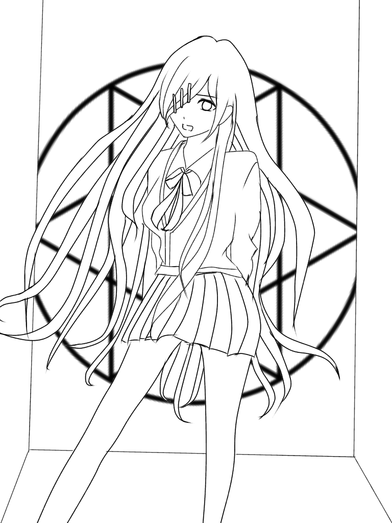 らくがき。塗り絵の練習などにどうぞ - ibisPaint