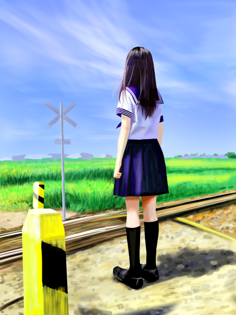 線路と少女２