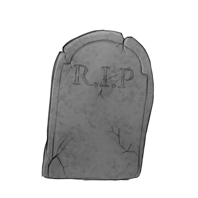 slanted tombstone