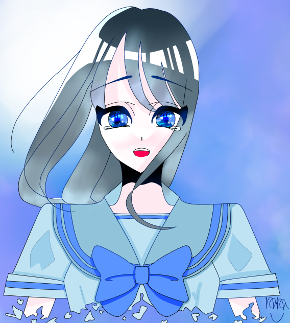 ゆなちゃとの描き合い！お題「ふわり」