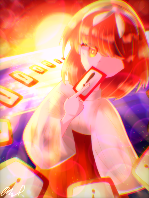 日の落つるに。