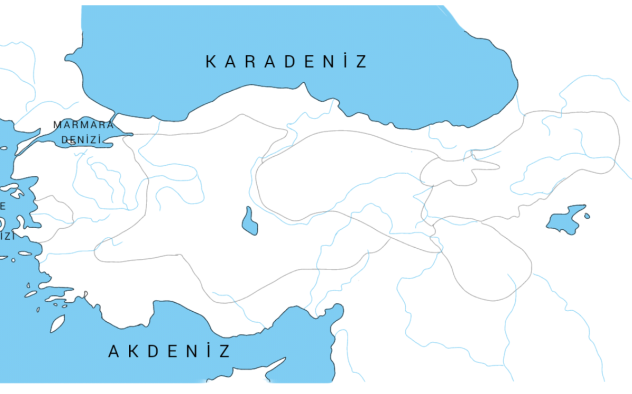 Anadolu beylikleri dilsiz harita