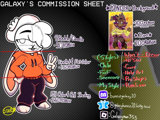 Robux Art Commissions sheet