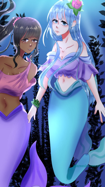 🧜🏻‍♀️🧜🏾‍♀️