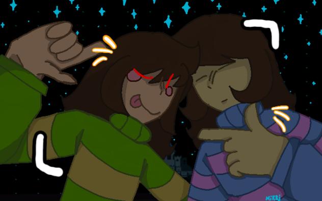 Frisk and chara!! NOT A SHIP!