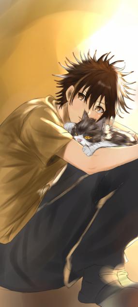 猫と一緒