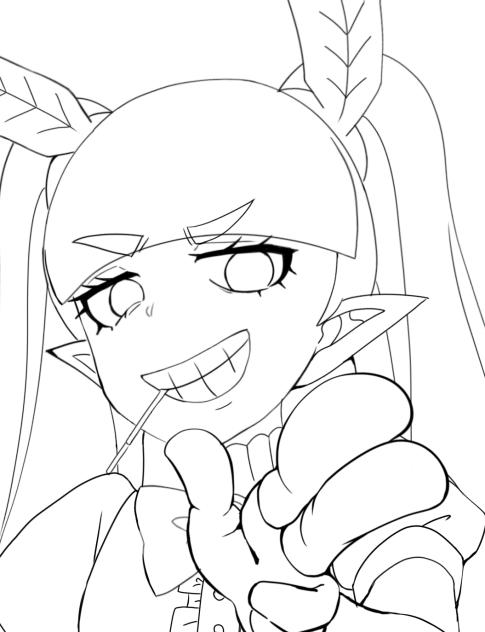 ばちこーん線画 - ibisPaint