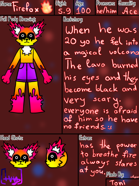 Nowhere to Hide character sheet.