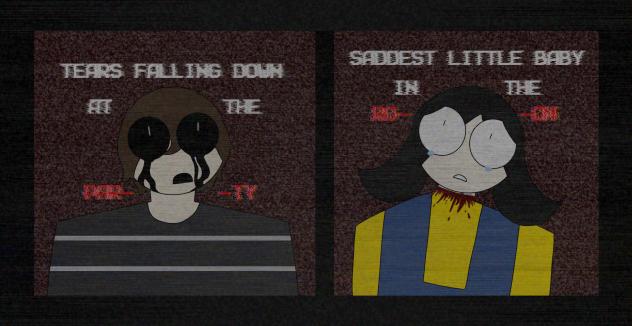 saddest little baby in the room