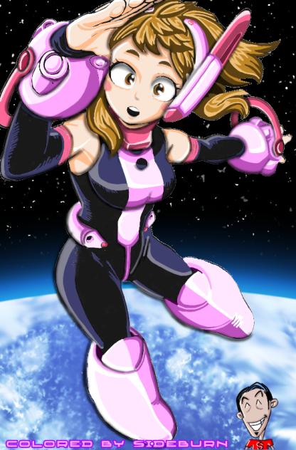 Uraraka in the space