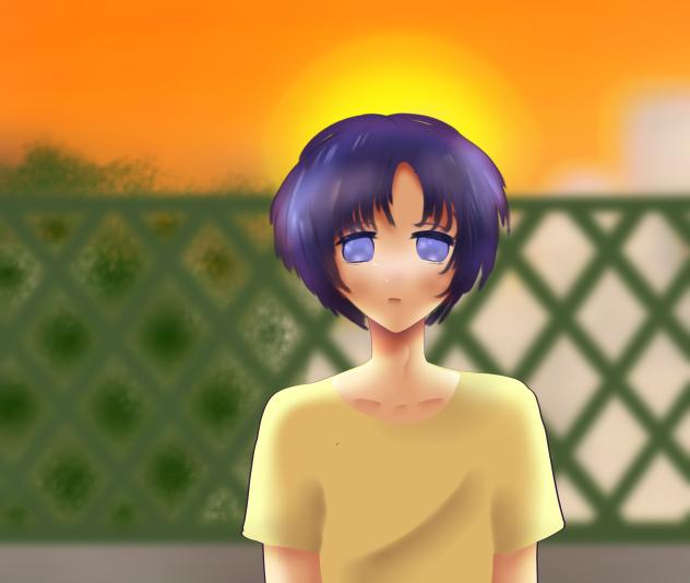 stares into the distance