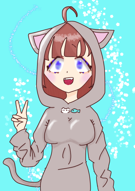 ブルーアイキャット擬人化😽