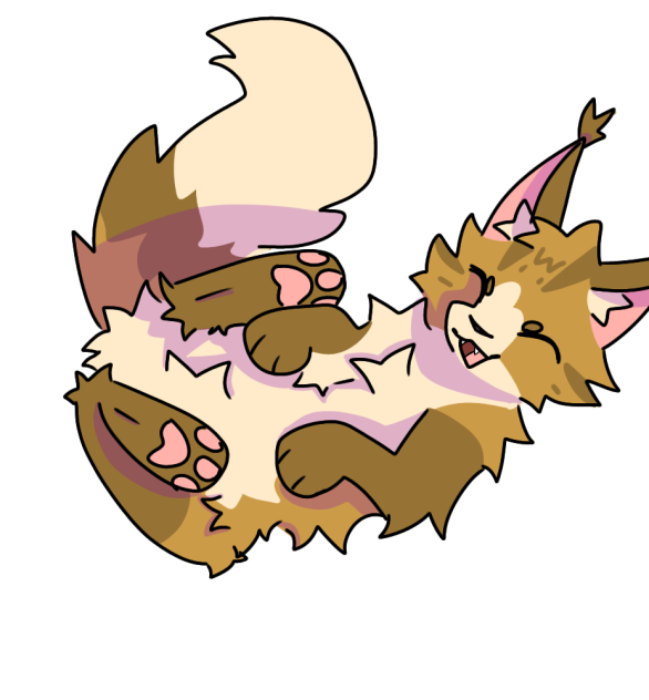 Cat base colored in