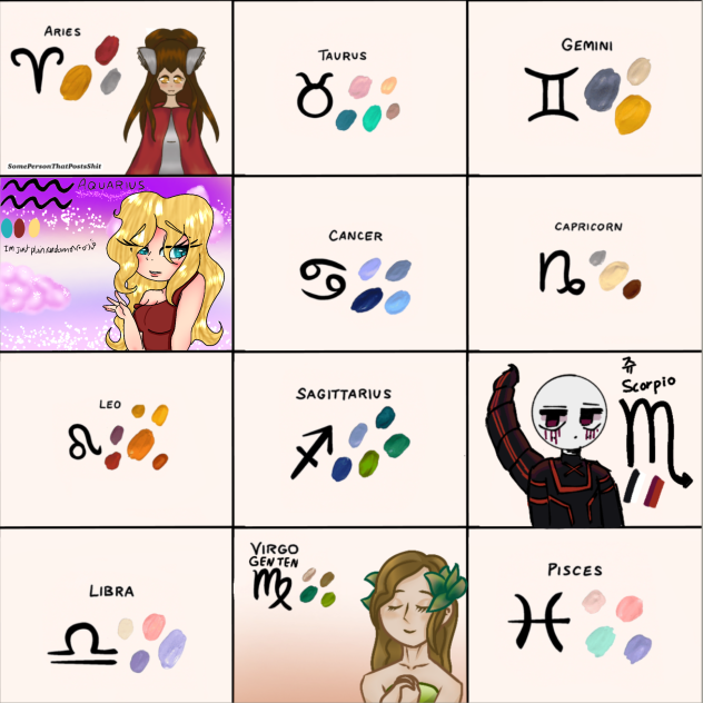 Zodiac signs collab
