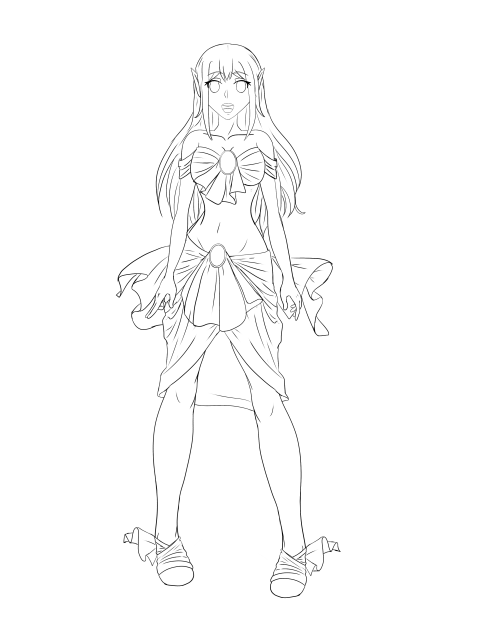 Elf coloring page