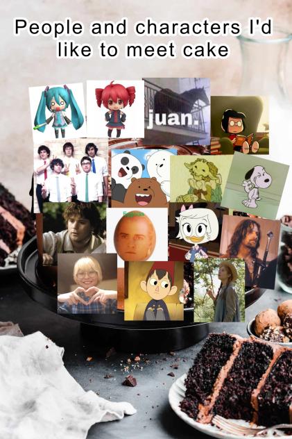 People & characters I'd like 2 meet cake