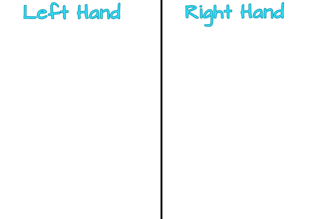 Left Hand Right Hand Challenge Sheet
