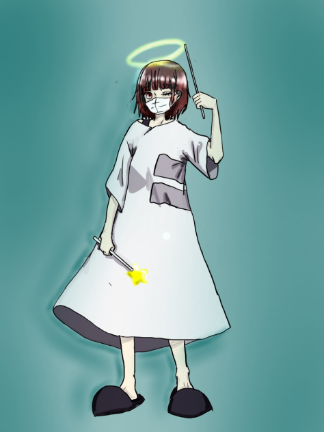 病床の天使。