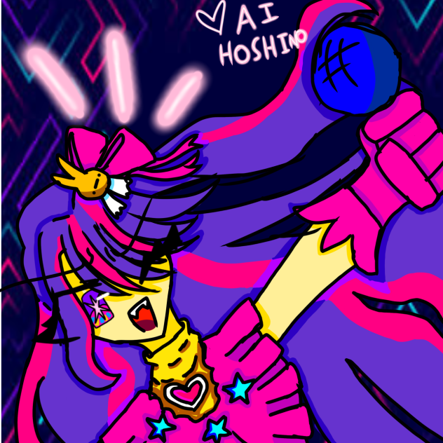 I fixed my drawing of Ai Hoshino