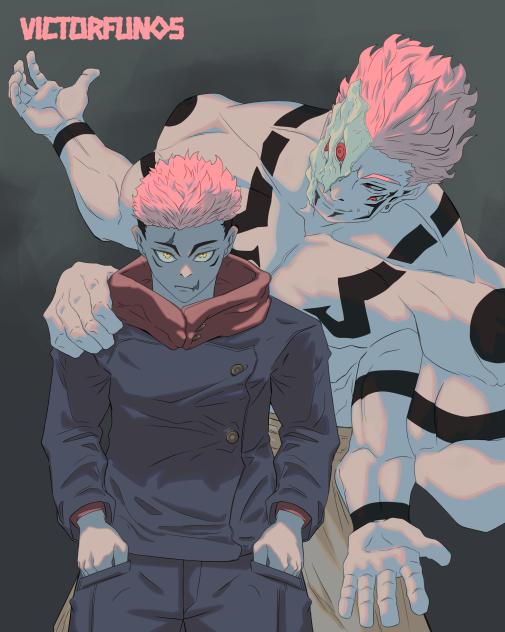 Fanart #Itadori y #Sukuna #jujutsukaisen