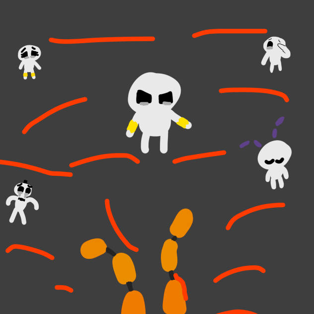 The crying children