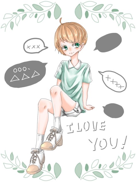 線画 ｼｮﾀに見えるﾛﾘ