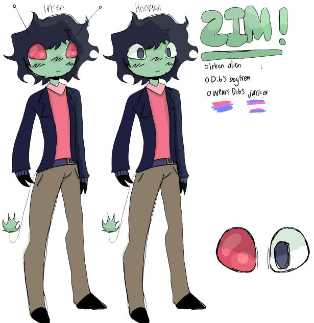 Zim character ref sheet